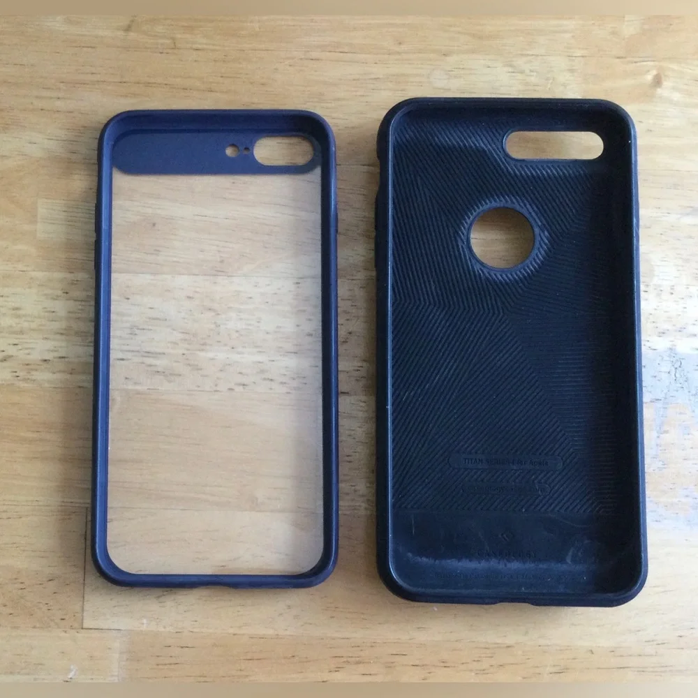 For iPhone 6 Plus | 7Plus| 8Plus Shockproof Metallic Slim Holder Case Cover 2PCs